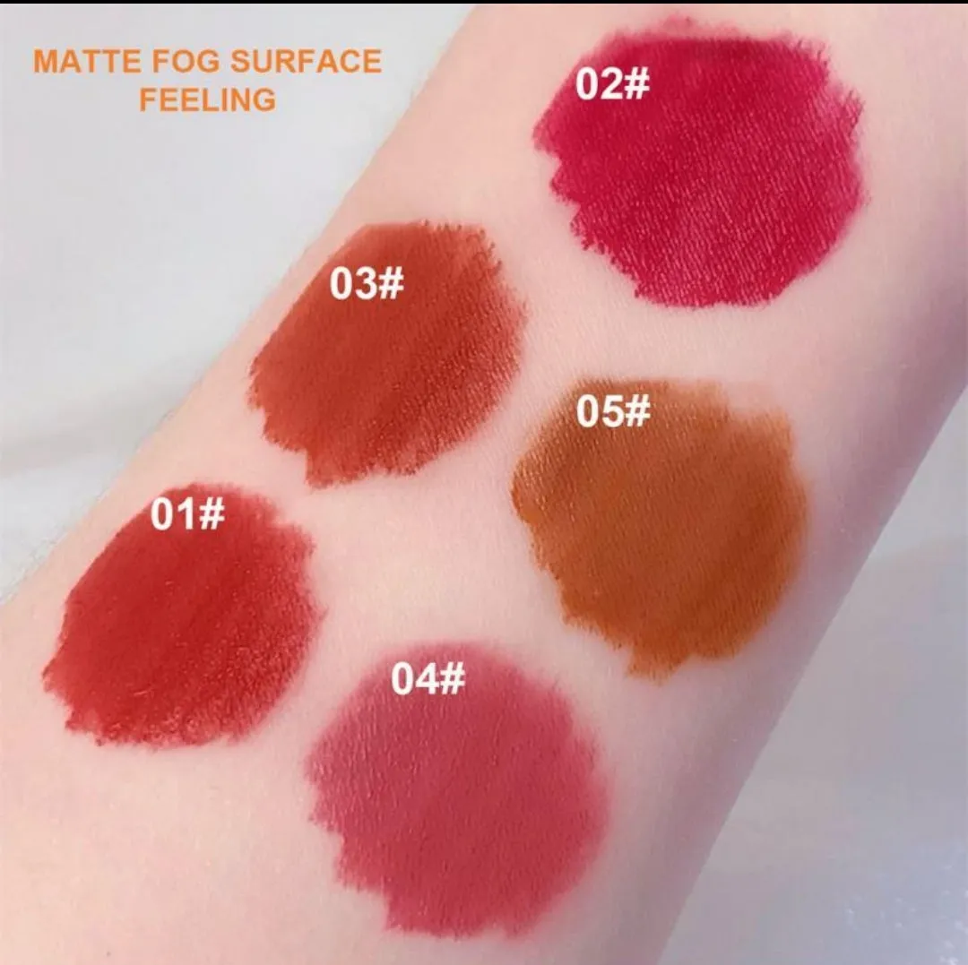 5Pcs/Set Safe Hydrating Non-Stick Lip Glaze Long Lasting Tint Colors Makeup Cosmetic for Beauty Lip Gloss Lip Color