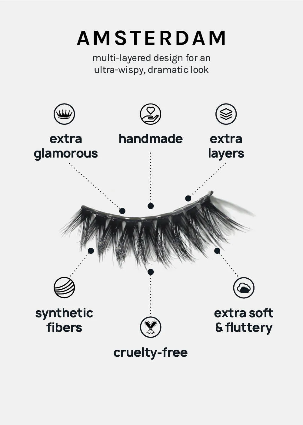 A  Glam 3D Faux Mink Lashes - Amsterdam