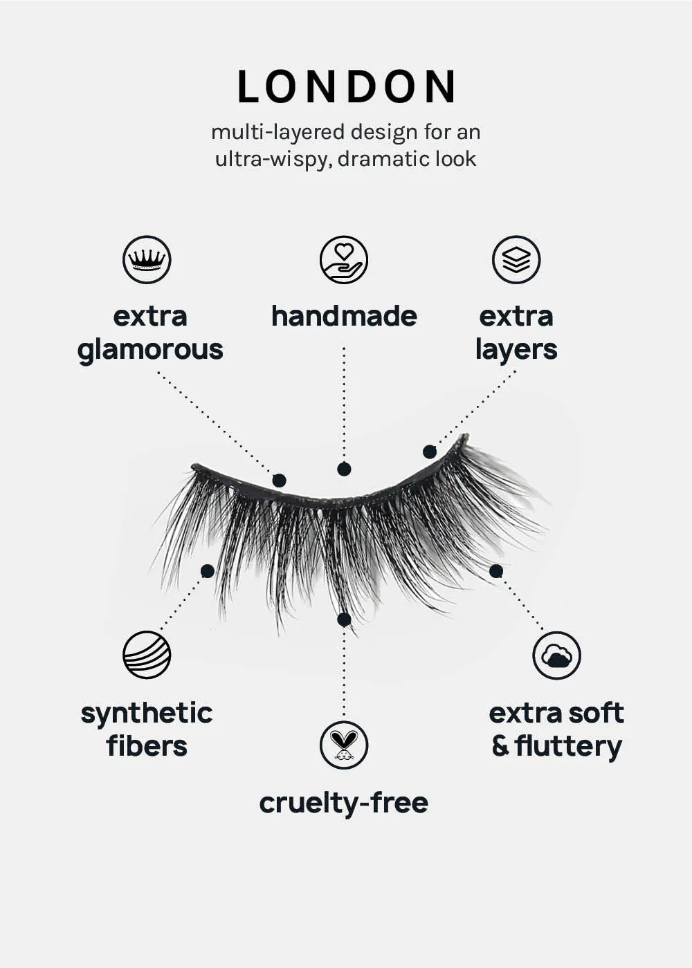 A  Glam 3D Faux Mink Lashes - London