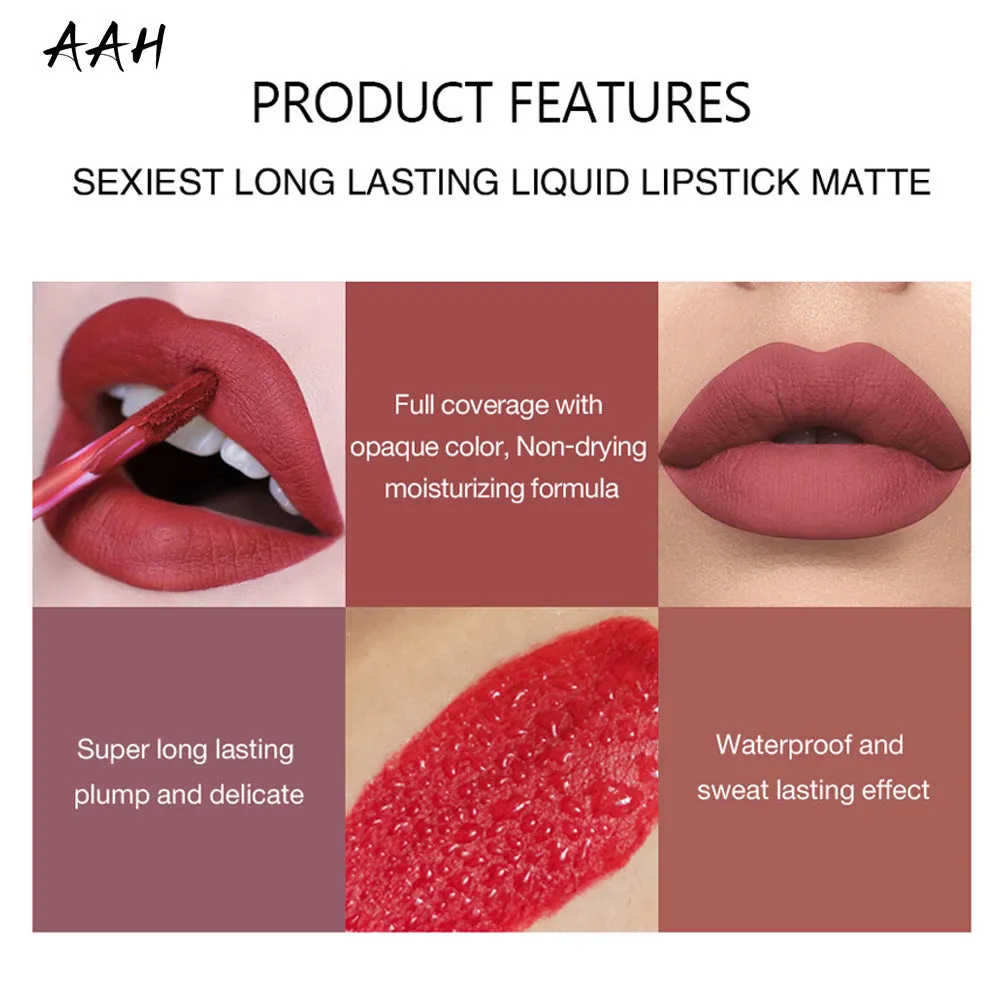 AAH 12 Colors Velvet Matte Lip Gloss