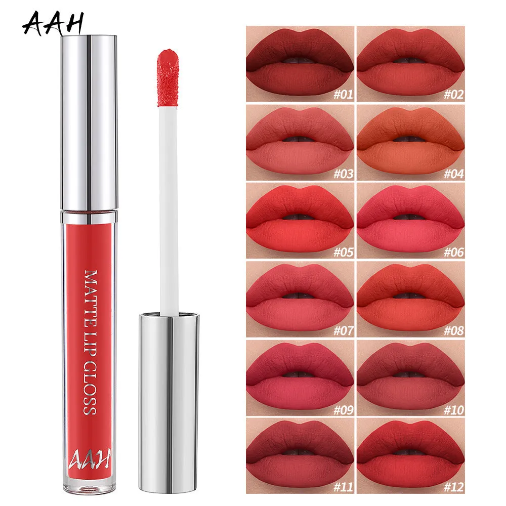 AAH 12 Colors Velvet Matte Lip Gloss