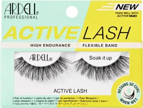 Ardell Active Lash Soak It Up False Eyelashes, Water-resistant, Medium Volume and Length, Vegan Friendly, 1 Pair (Pack of 1)