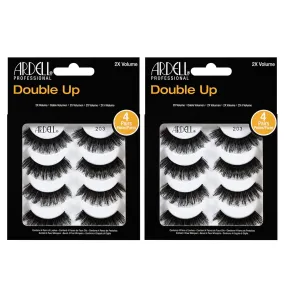 Ardell False Eyelashes 4 Pack Double Up 203, x 2 packs (4 pairs per pack)