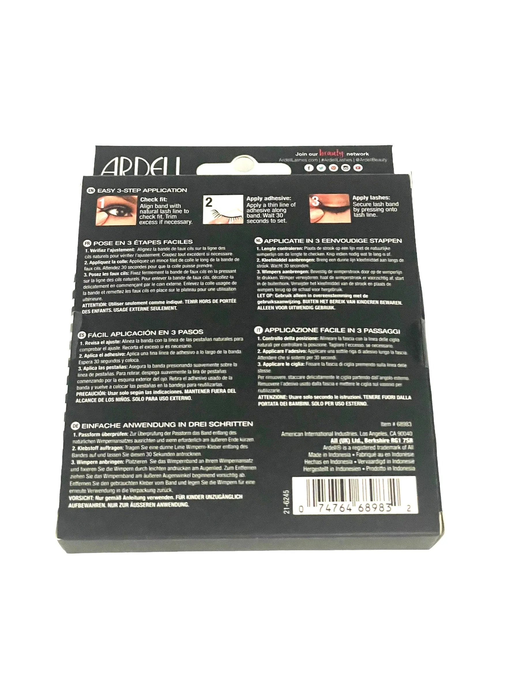 Ardell Natural Lashes Demi Eye Lifting Effect Black 5 Pairs