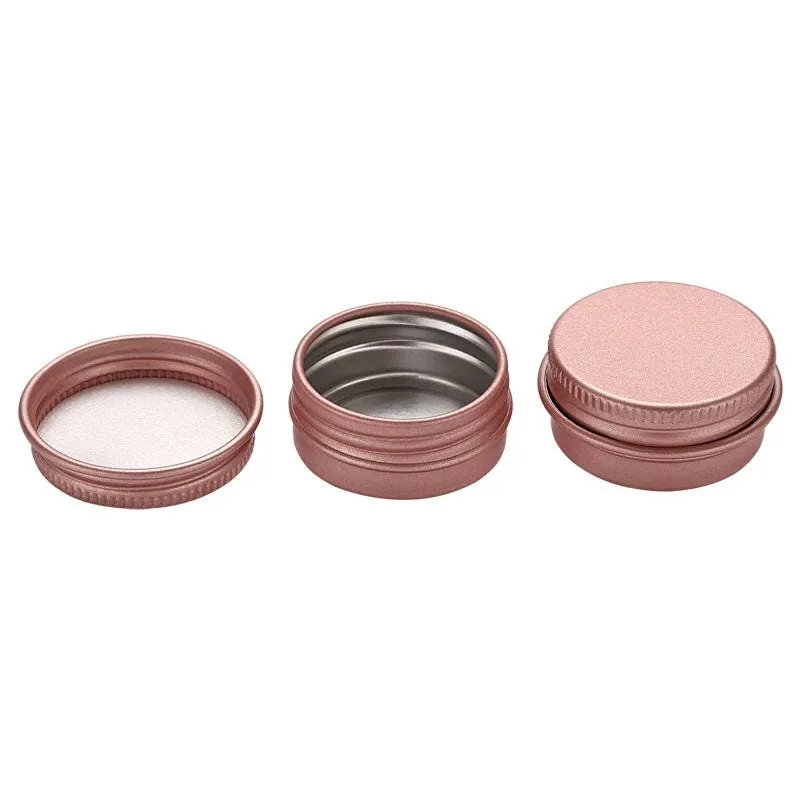 Cosmetic Empty Tins, Screw Top, Aluminum Tin Storage Jar Containers,  Cosmetic Pot, Homemade Candles Creams Lip Balm Hand Butter Beard Wax