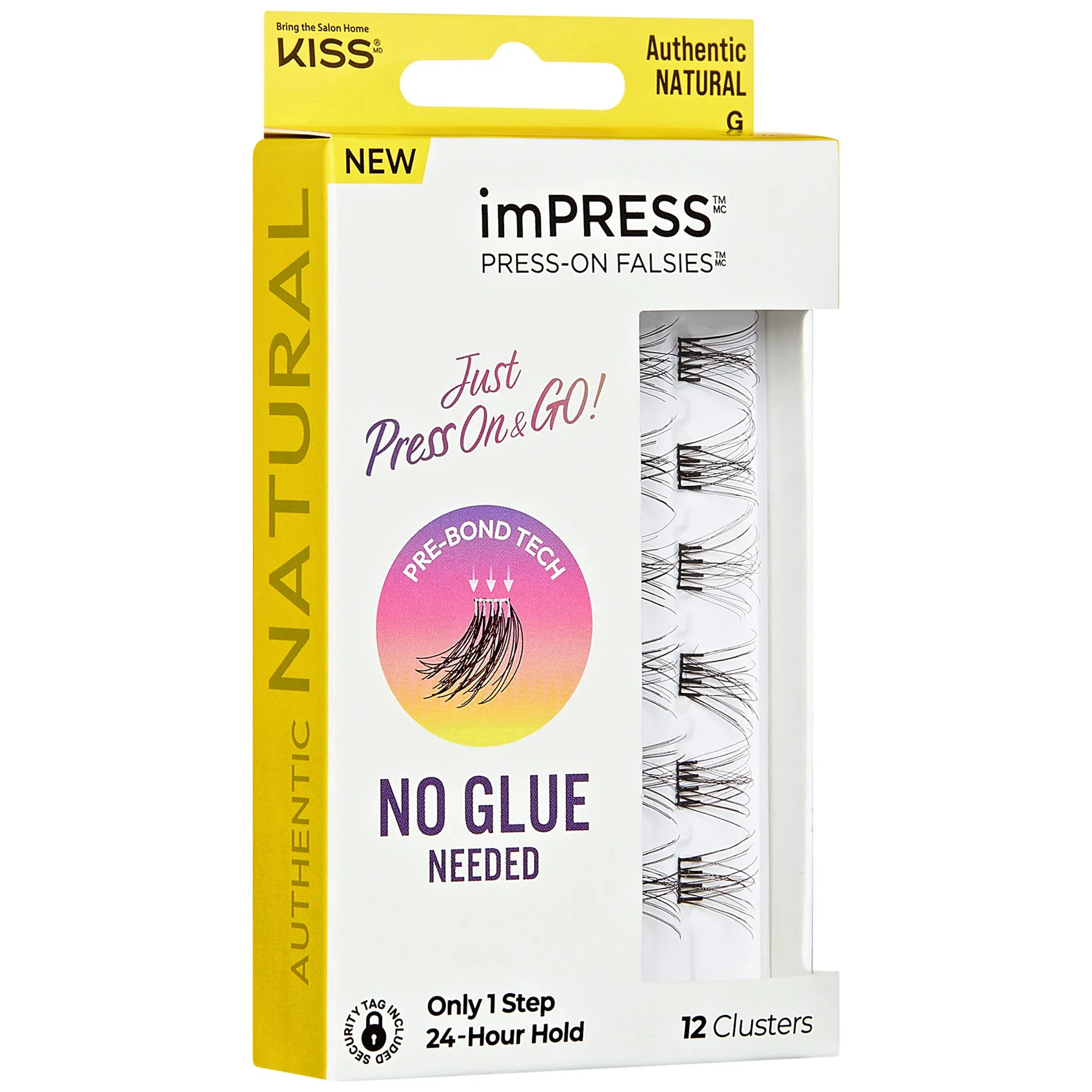 Kiss ImPRESS Press-On Falsies Cluster Lashes - Authentic Natural