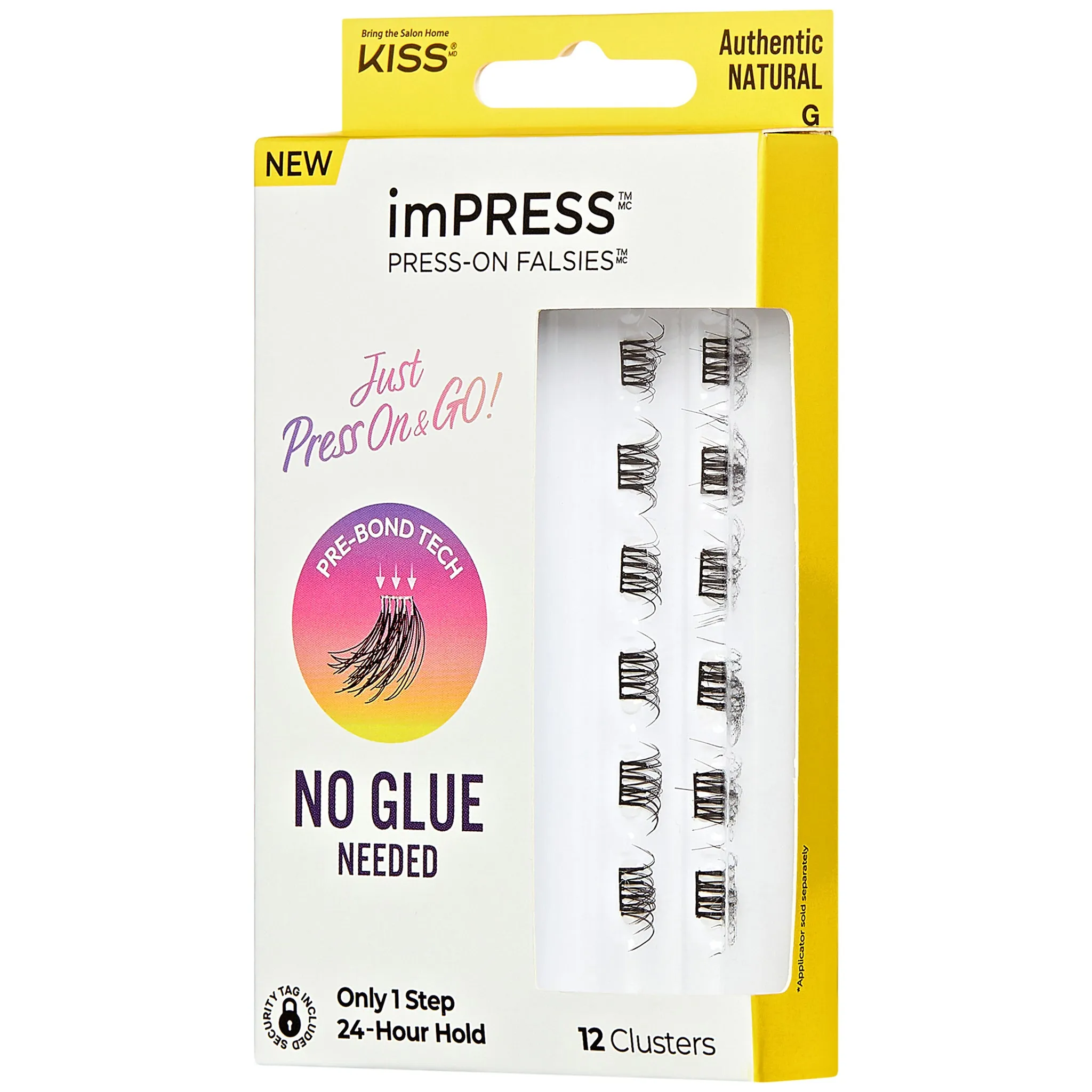 Kiss ImPRESS Press-On Falsies Cluster Lashes - Authentic Natural