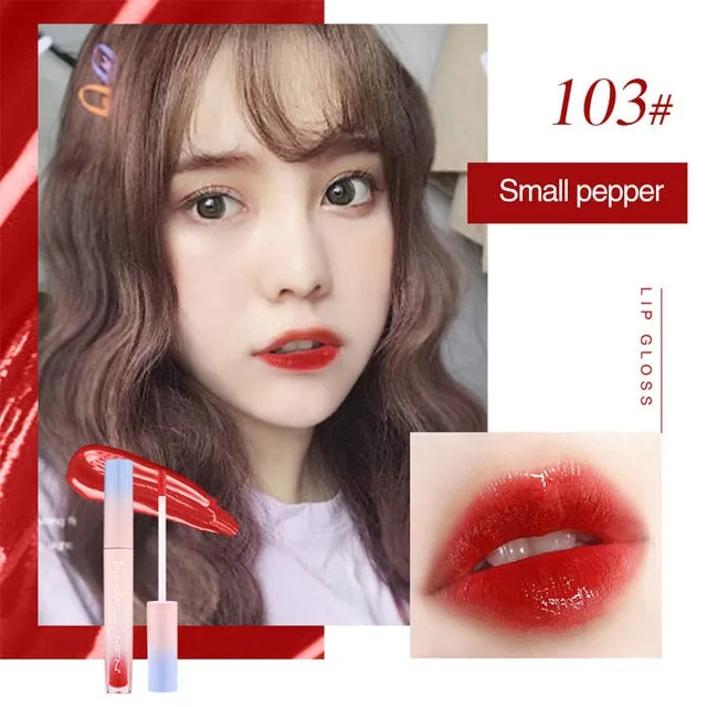 Liquid Lipstick Mirror Lip Gloss Glitter Waterproof Korean