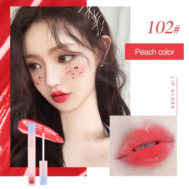 Liquid Lipstick Mirror Lip Gloss Glitter Waterproof Korean