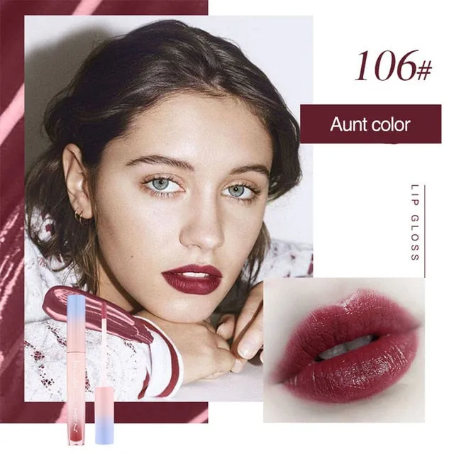 Liquid Lipstick Mirror Lip Gloss Glitter Waterproof Korean