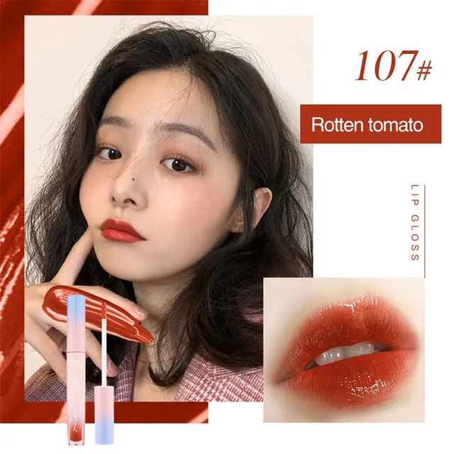 Liquid Lipstick Mirror Lip Gloss Glitter Waterproof Korean