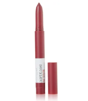 Maybelline Super Stay Ink Crayon Lipstick Makeup, Precision Tip Matte Lip Crayon with Built-in Sharpener, Longwear Up To 8Hrs, Accept A Dare, Wine Pink, 1 Count