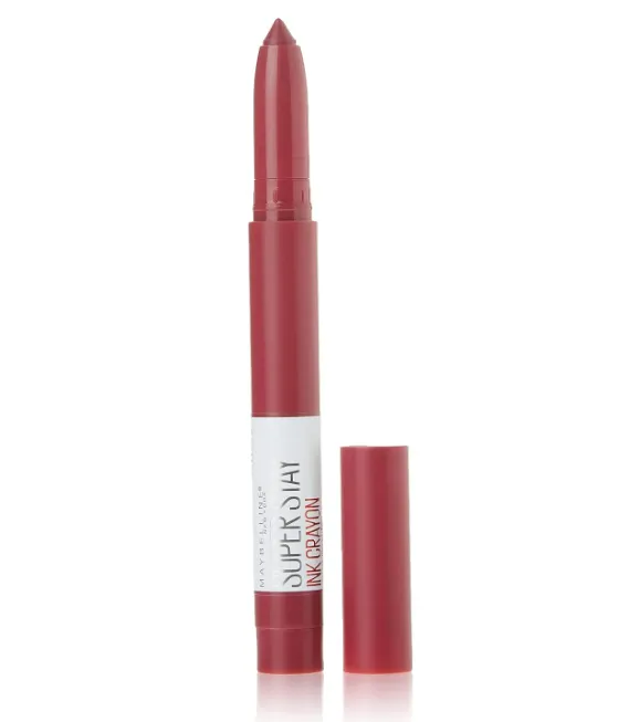 Maybelline Super Stay Ink Crayon Lipstick Makeup, Precision Tip Matte Lip Crayon with Built-in Sharpener, Longwear Up To 8Hrs, Accept A Dare, Wine Pink, 1 Count