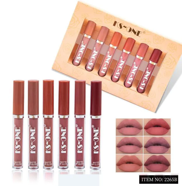 Miss Beauty New KS One Pack Of 6 matte Lip gloss - 2265