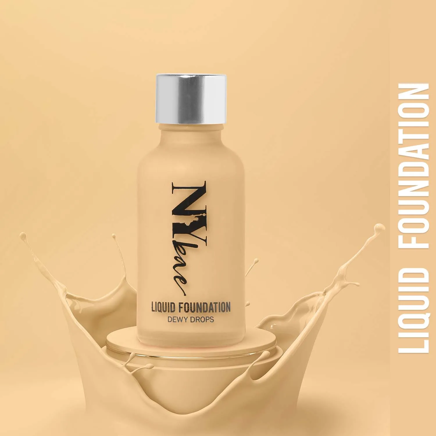 NY Bae Dewy Drops Liquid Foundation | Natural | Full Coverage | Smooth & Light | Easily Blendable | Dusky Skin Tone | Warm Undertone - Mocha 6 (30 ml)   