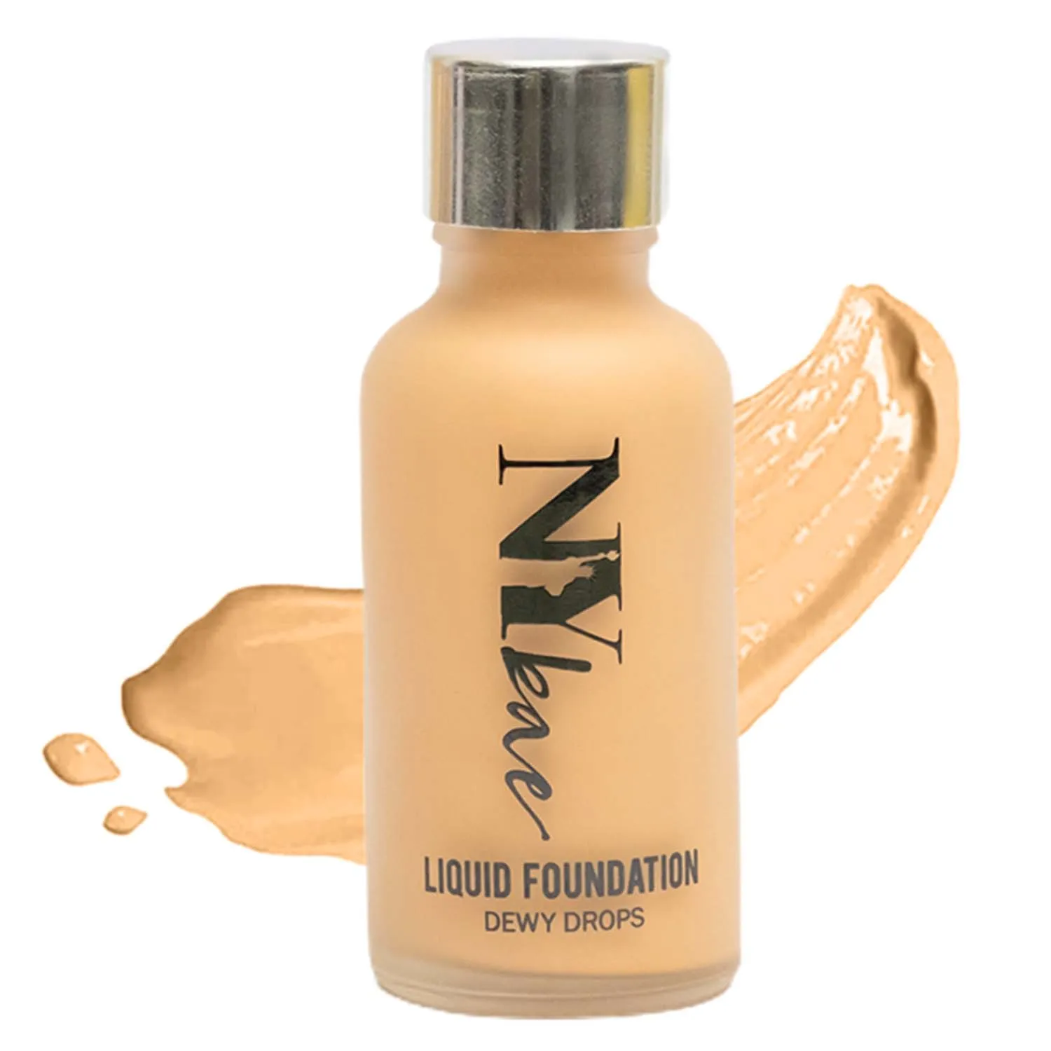 NY Bae Dewy Drops Liquid Foundation | Natural | Full Coverage | Smooth & Light | Easily Blendable | Wheatish Skin Tone | Warm Undertone - Macchiato 3 (30 ml)