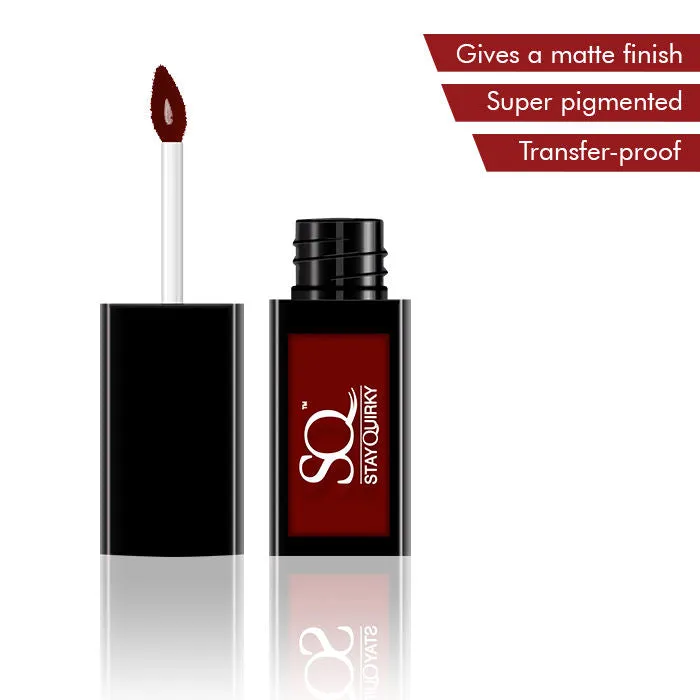 Stay Quirky Liquid Lipstick Nude - Lust In My Blood 25 | Highly Pigmented | Non-drying | Long Lasting | Easy Application | Water Resistant | Transferproof | Smudgeproof (4.5 ml)