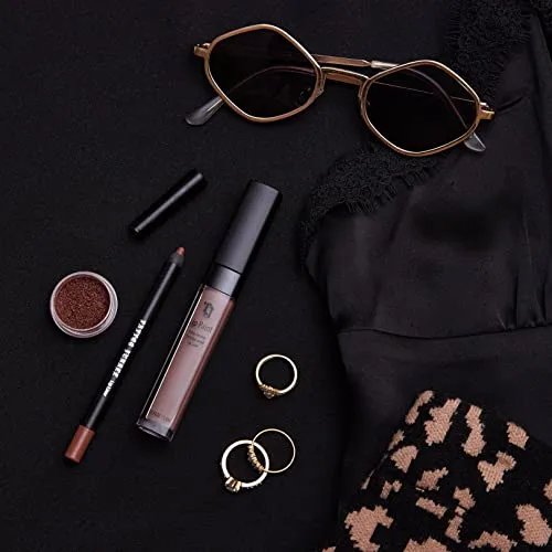TATTOO JUNKEE Minx Lip Trio Lip Paint Kit, Includes Mocha Lip Liner & Matte Long-Wear Lip Paint   Coordinating Spicy Bronze Effects
