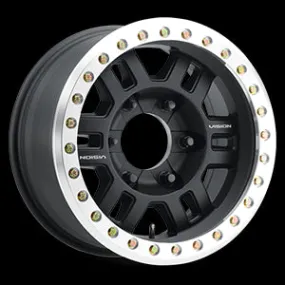 Vision Off-Road 398 Manx Bead Lock 17X8.5 5X139.7 -15mm Matte Black Machined Lip