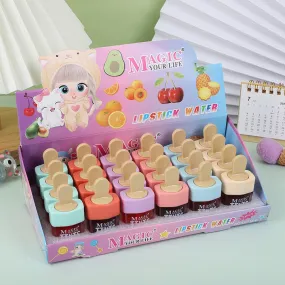 Wholesale 24pcs Ice Cream Fruity Light and Moist Easy To Color Lip Glaze