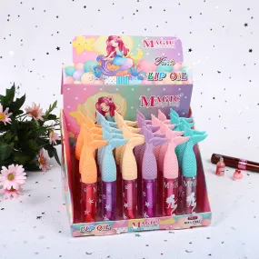 Wholesale 24PCS/PACK Plastic Mermaid Color Changing Lip Glaze